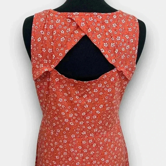 2 DYE 4 ladies floral sleeveless large dress peach white flowers - Picture 8 of 12